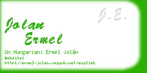 jolan ermel business card